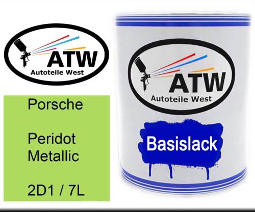 Porsche, Peridot Metallic, 2D1 / 7L: 1L Lackdose, von ATW Autoteile West.